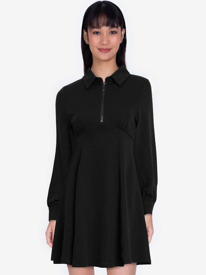 ZALORA BASICS Black Solid Jumper Dress Dresses for Women